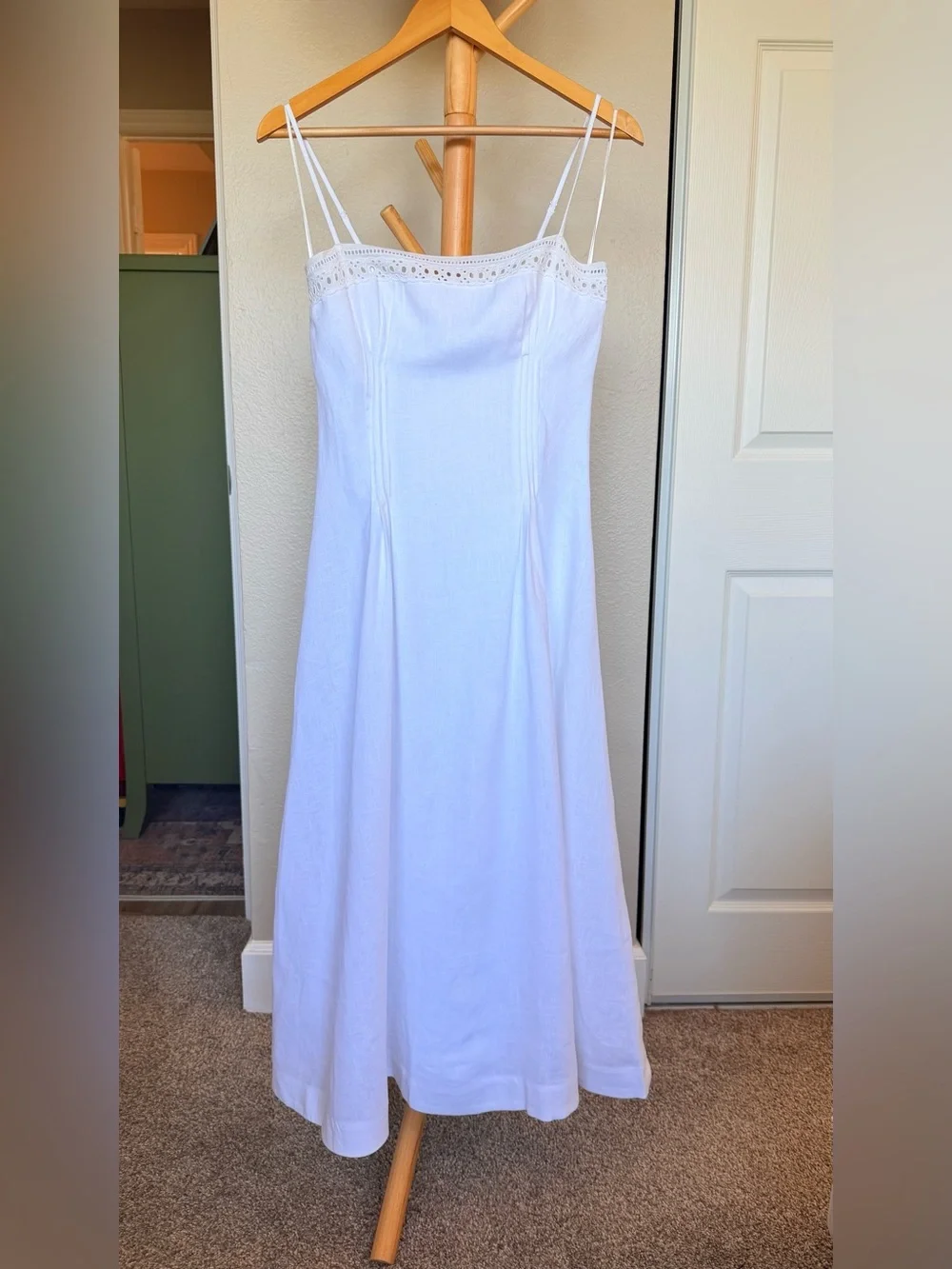 Reformation Pomona Linen Dress in white, brand new without tags, never worn. - Picture 5 of 15